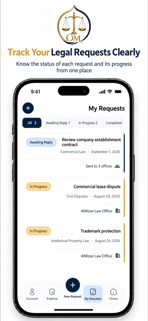 Track every request: awaiting a reply, active, or completed.